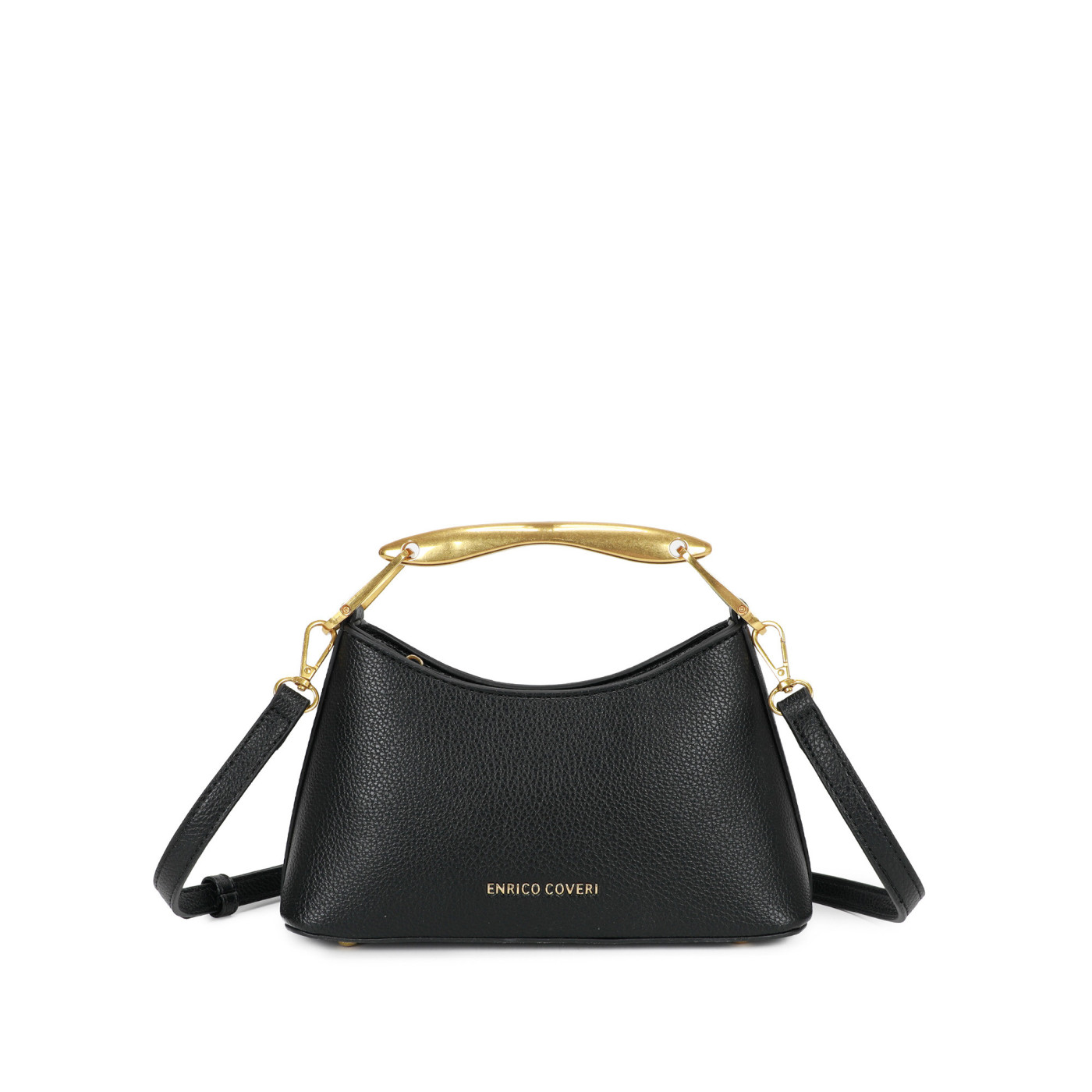 Handbag with gold handle