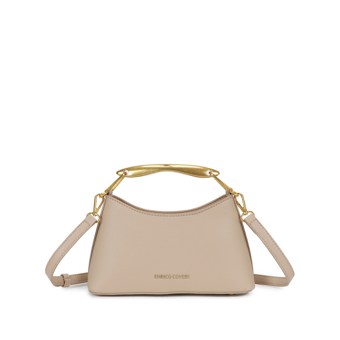 Handbag with gold handle