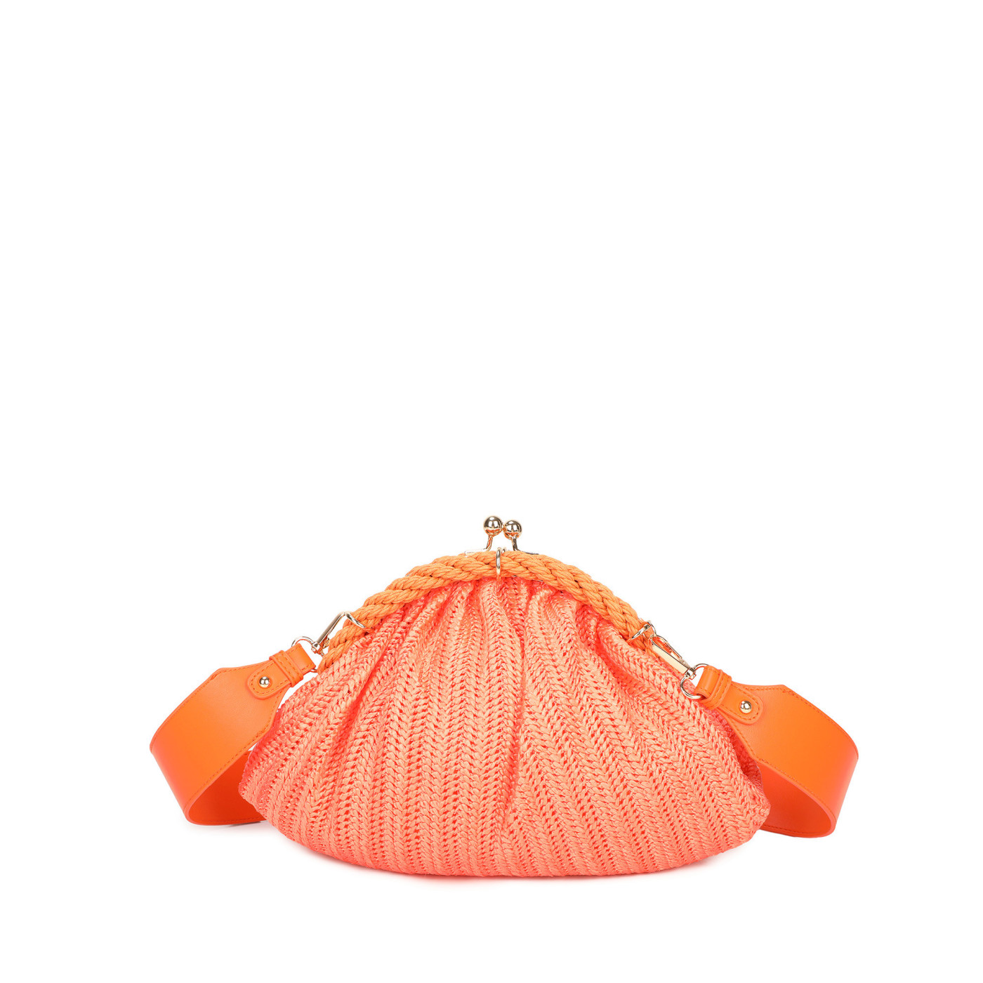 Round raffia handbag