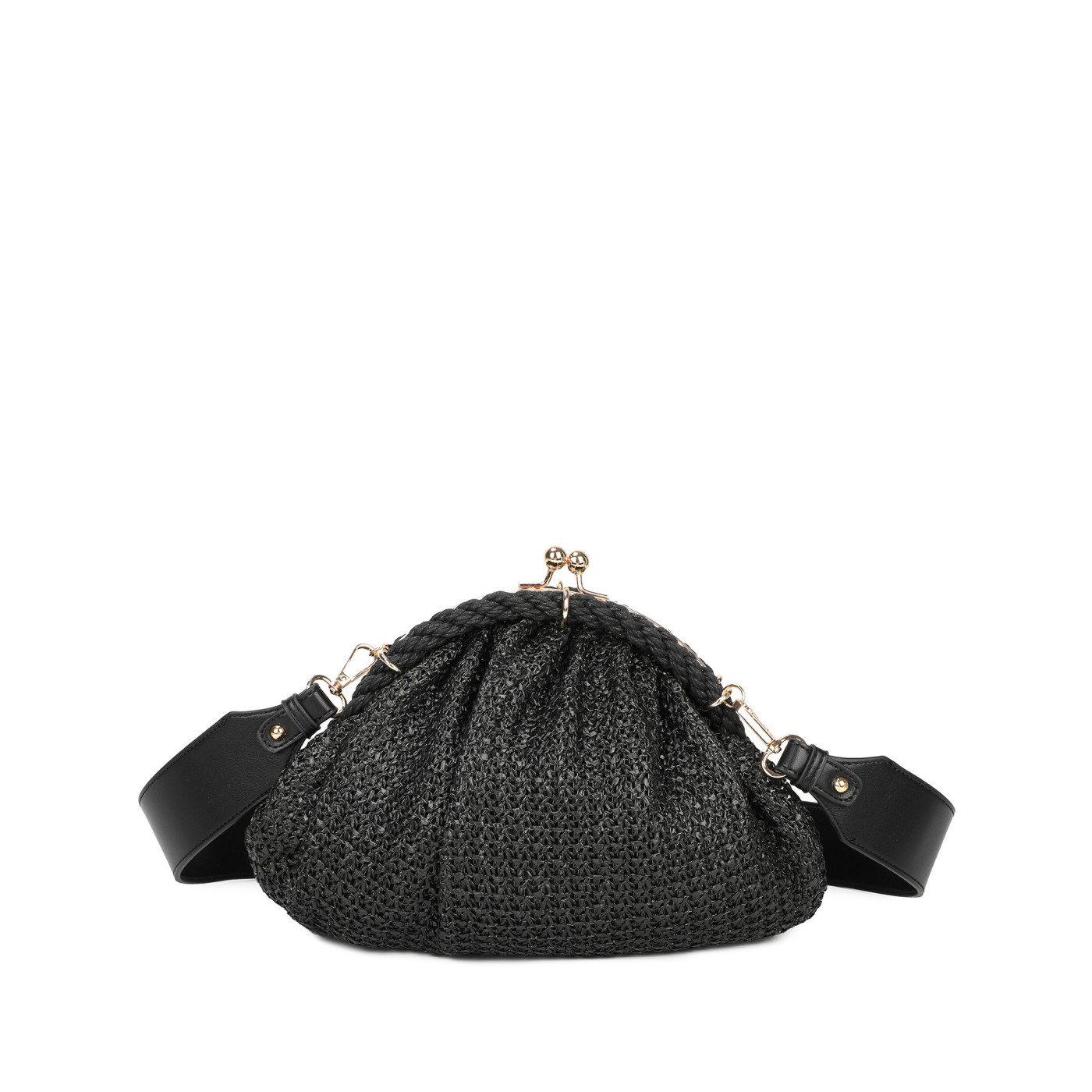 Round raffia handbag