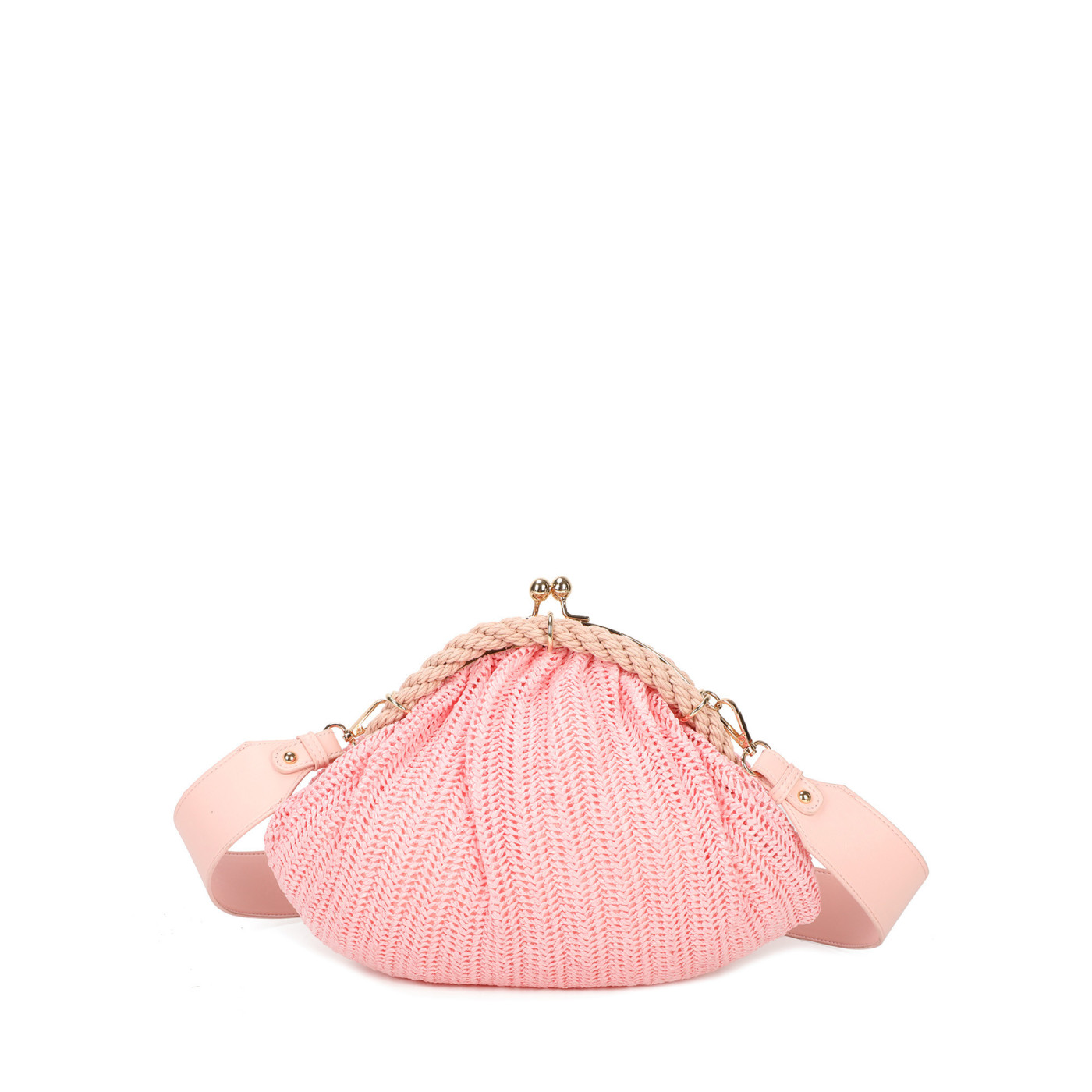 Round raffia handbag