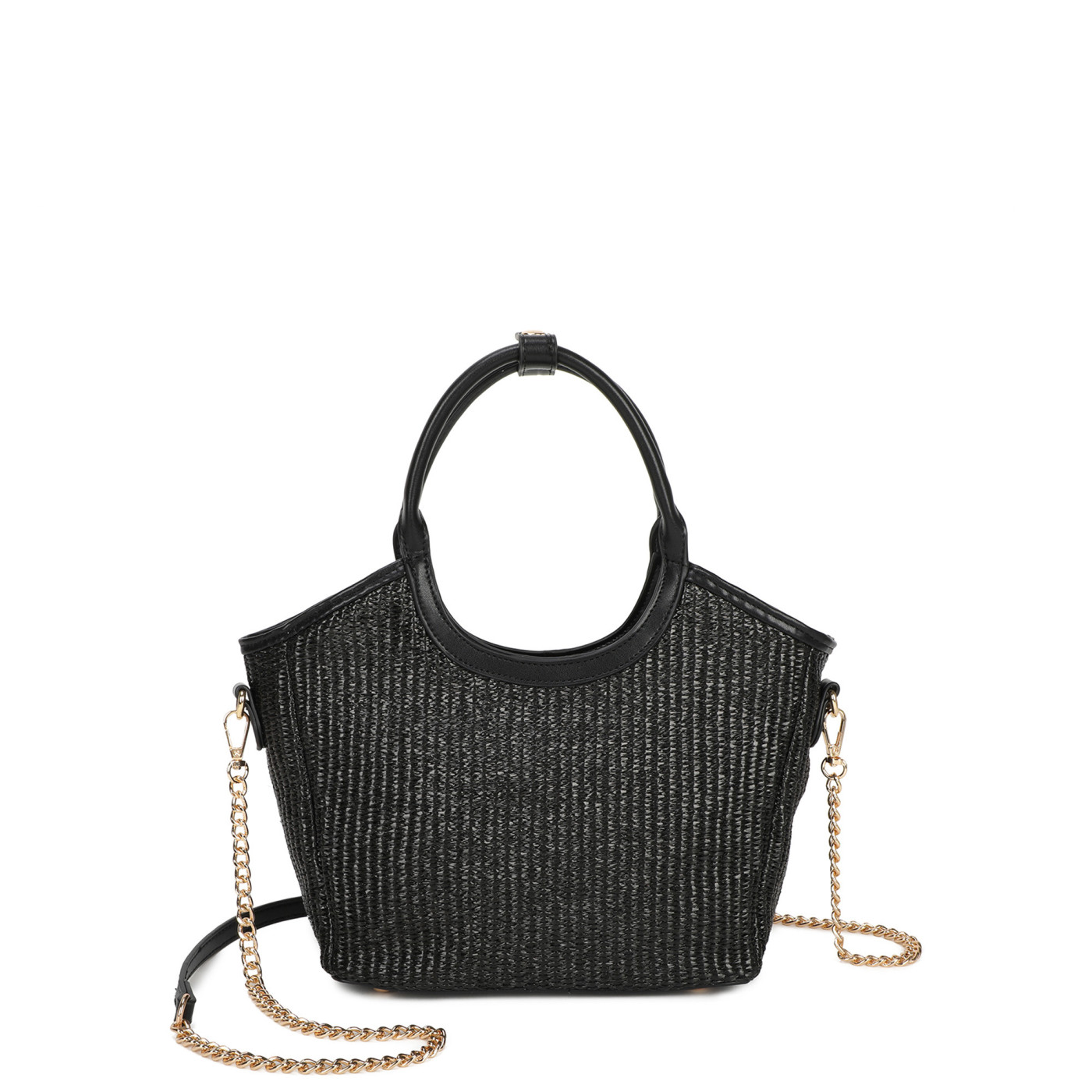 Raffia handbag with handle