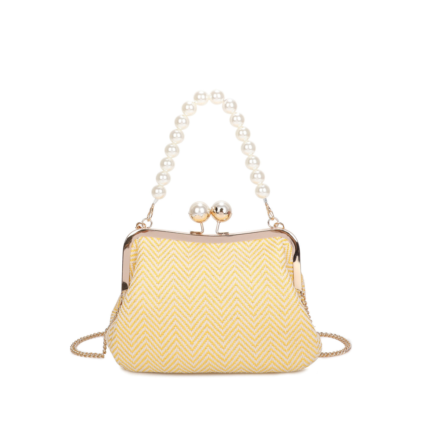 Handbag with pearl handle