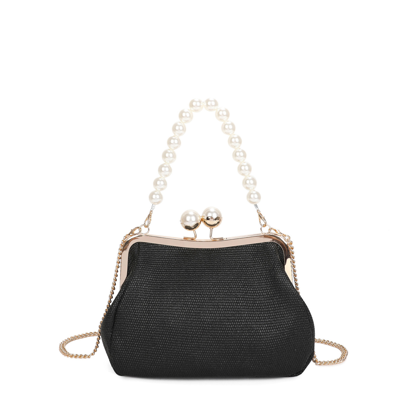 Handbag with pearl handle