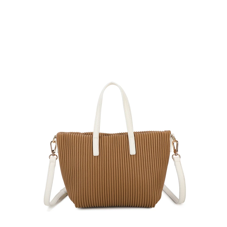 Handbag with white handle