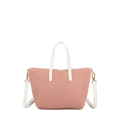 Handbag with white handle