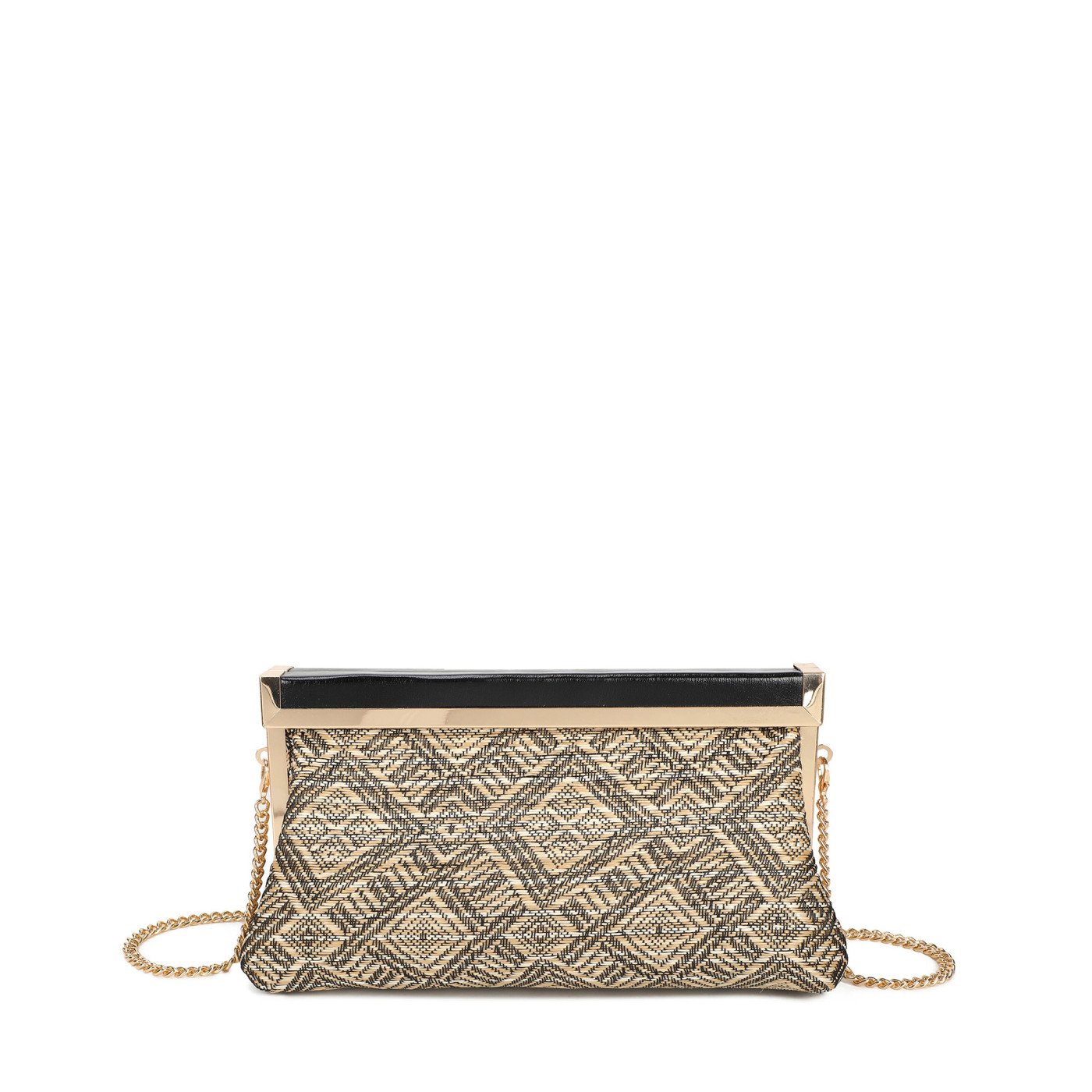 Women's raffia-style clutch