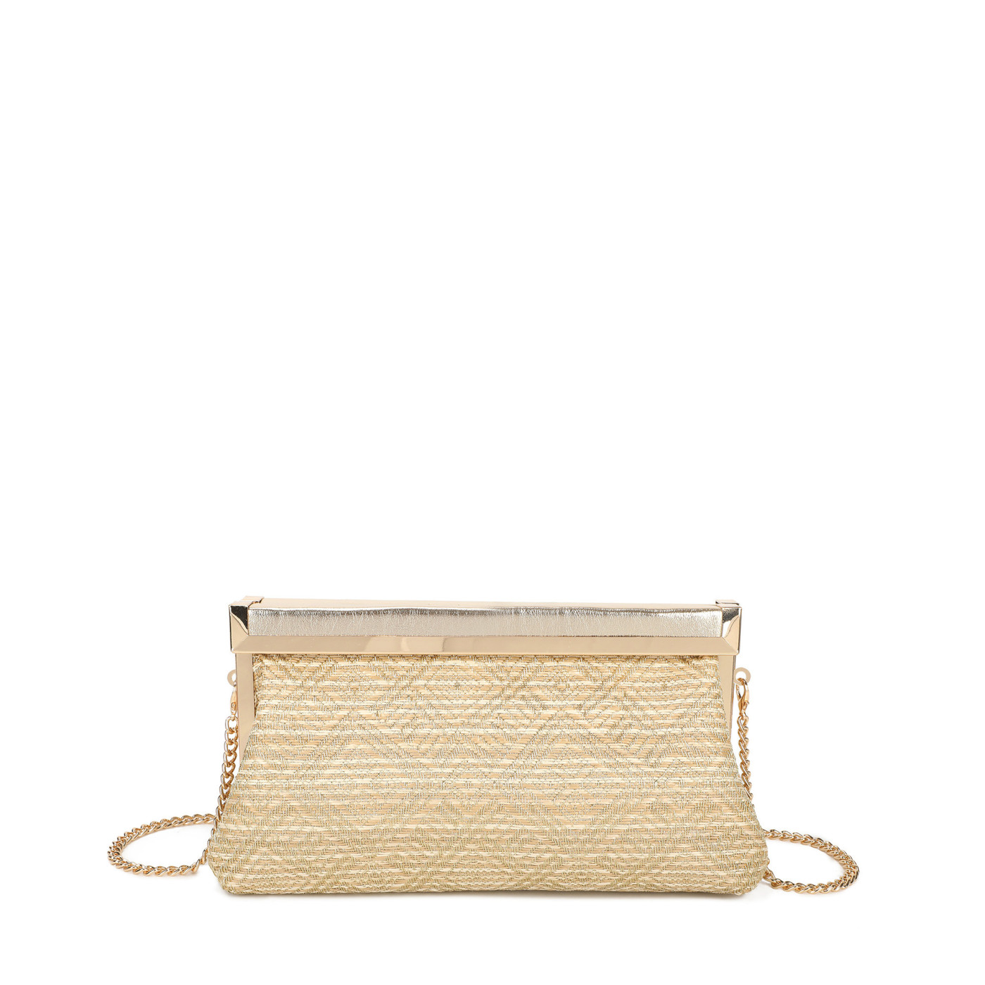 Women's raffia-style clutch