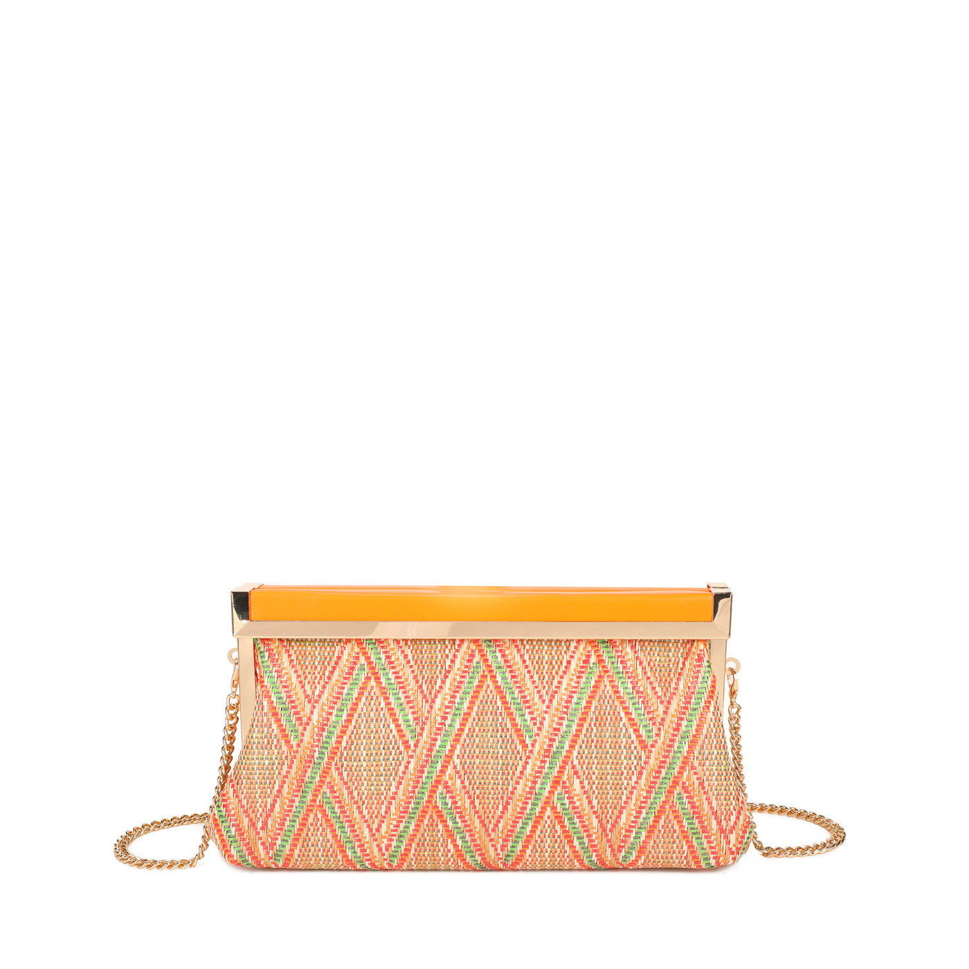 Pochette femme style raphia