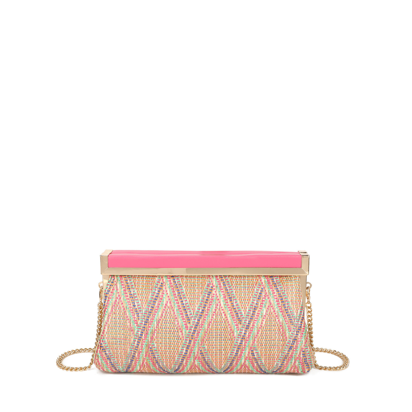 Women's raffia-style clutch