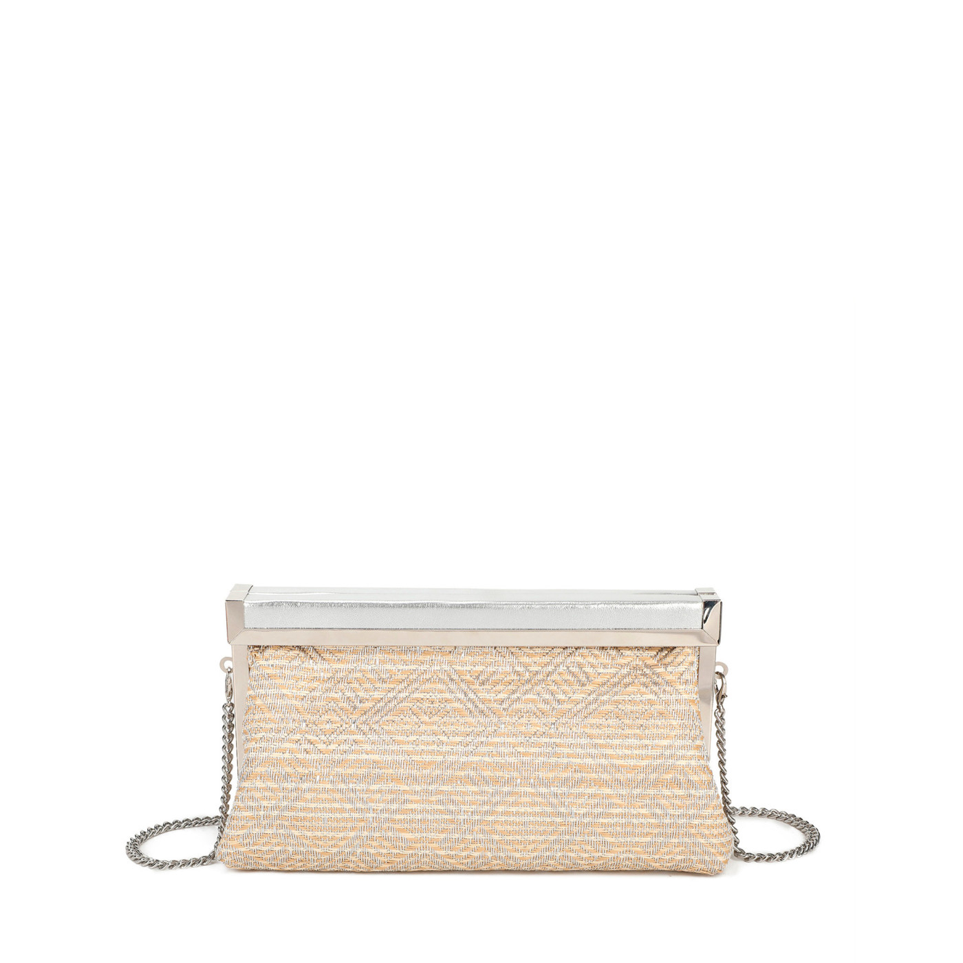 Pochette femme style raphia