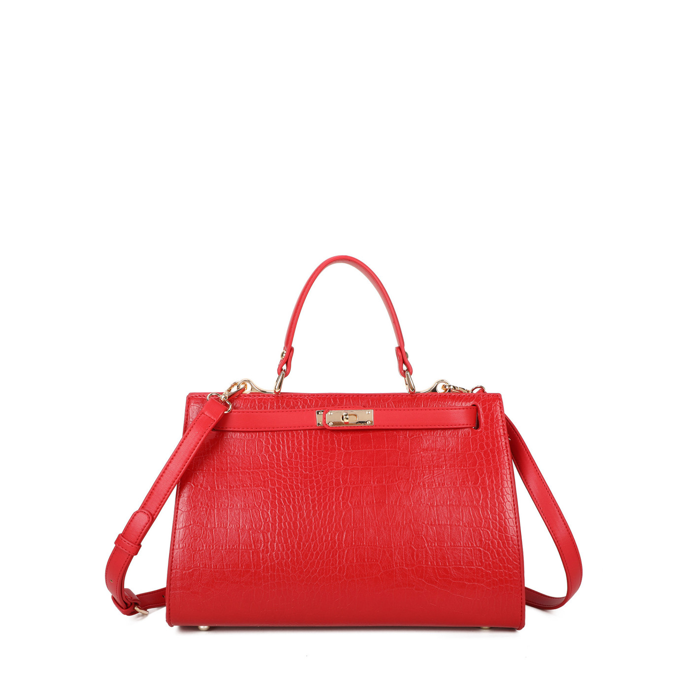 Mala Shopper croco com fecho