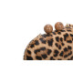 Bolsa de festa textura animal print com detalhes GB