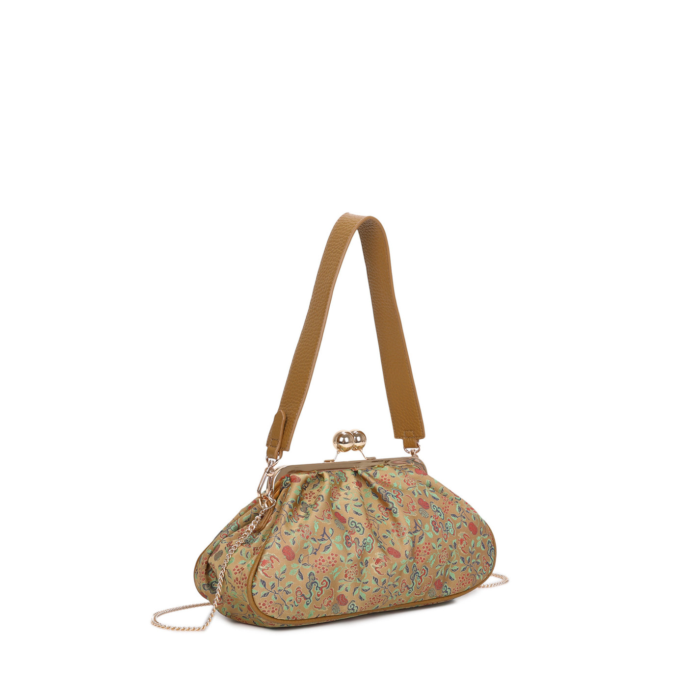 Shoulder bag with floral pattern