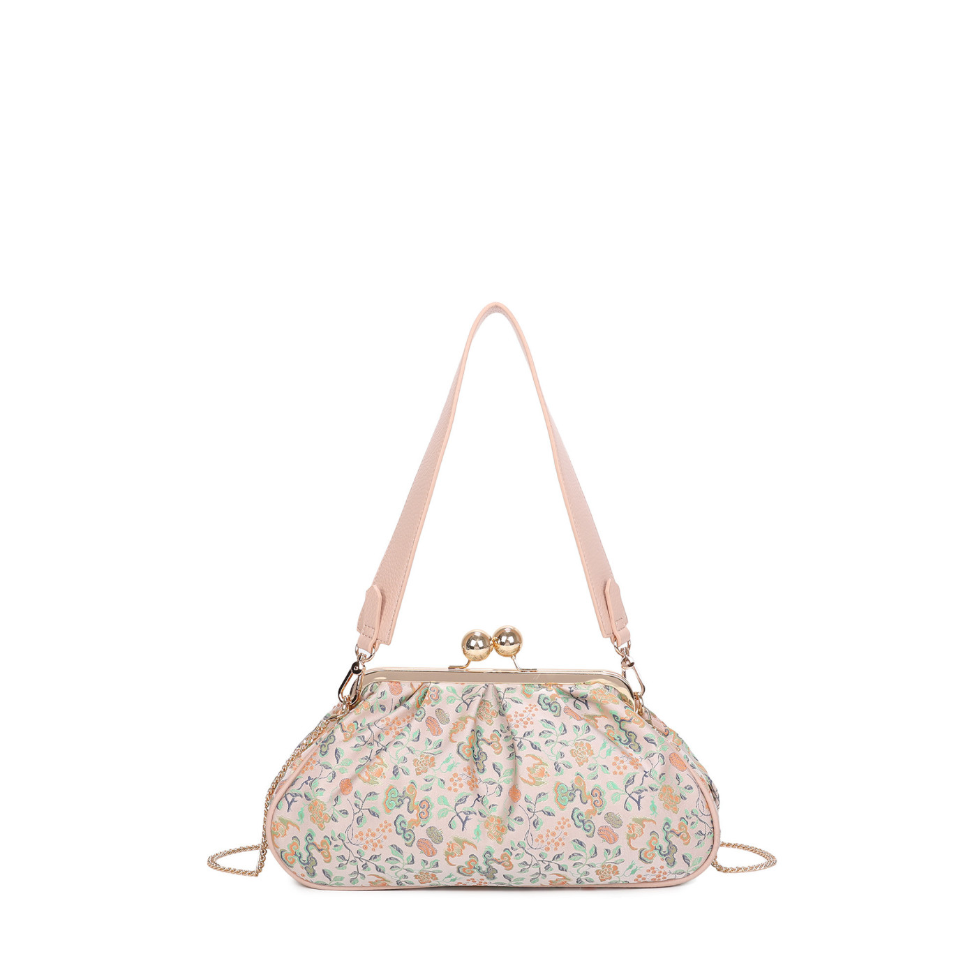 Bolso de hombro con estampado floral