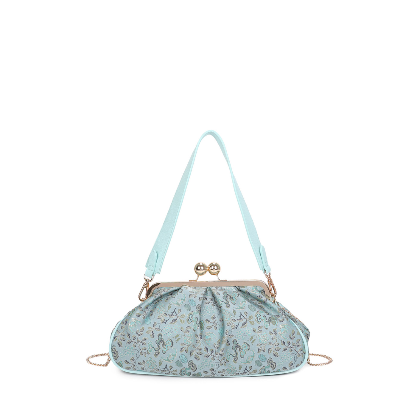 Bolso de hombro con estampado floral