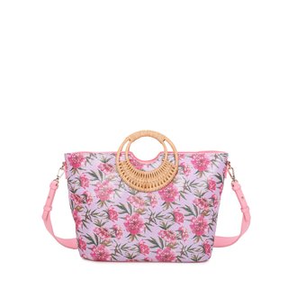 Shopper bag with floral pattern