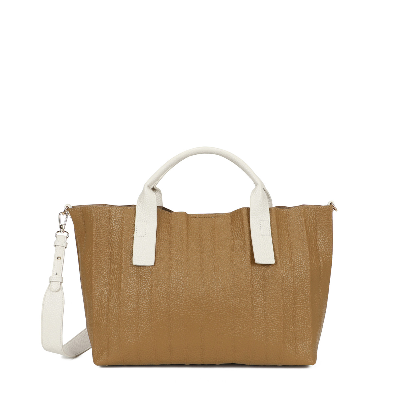 Bolso Shopper rectangular con pliegues