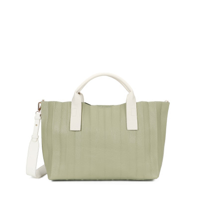 Rectangular pleated shopper bag