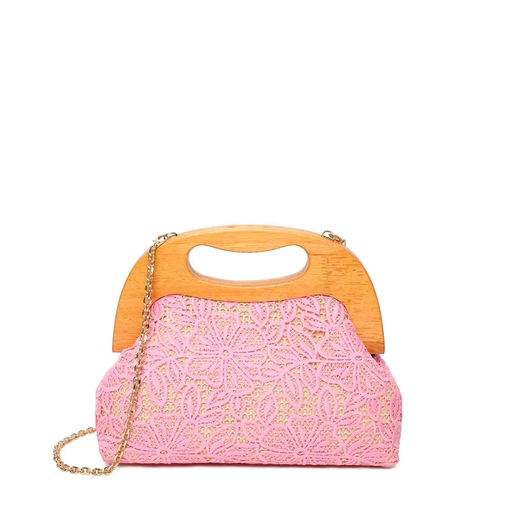 Sac à main avec poignée et fleurs