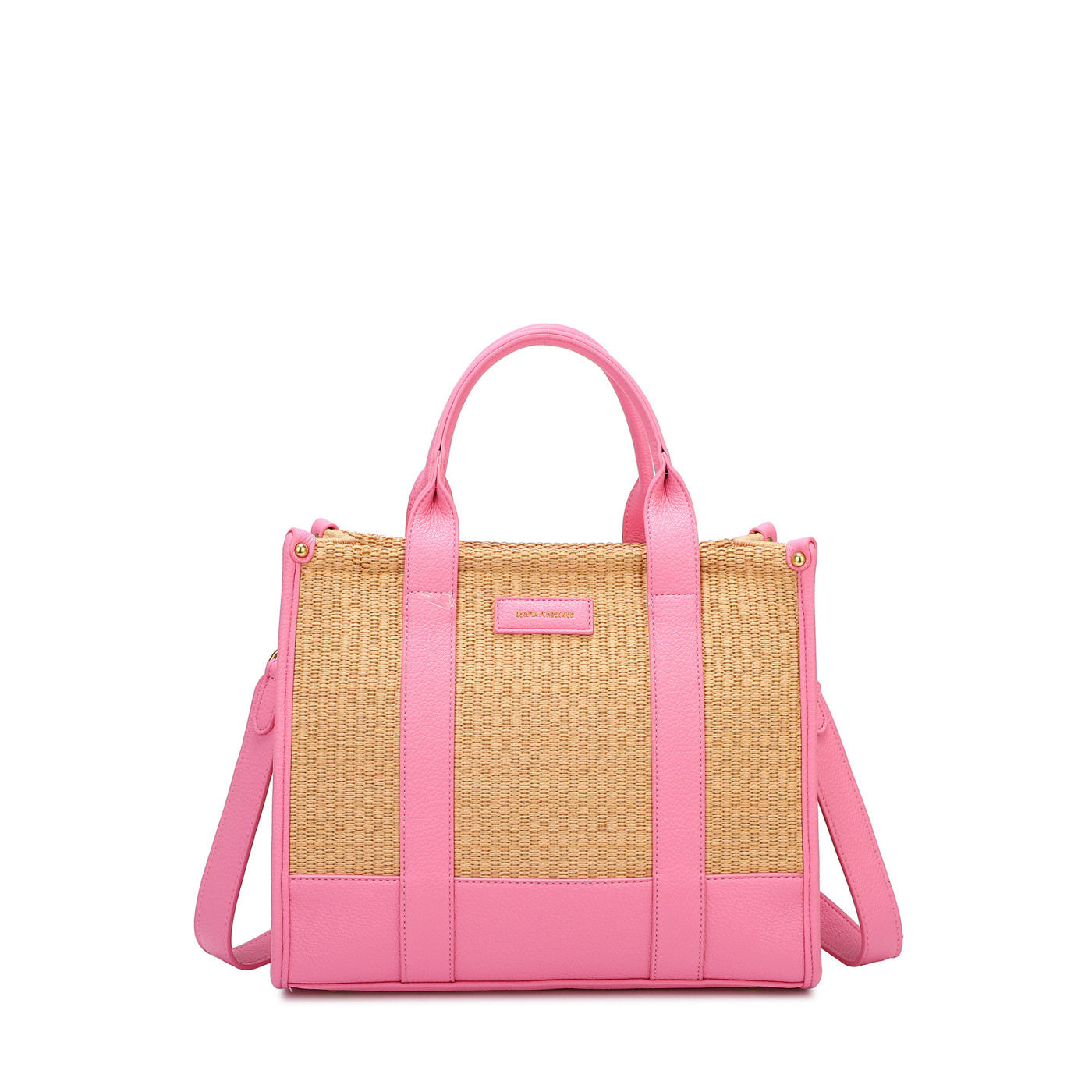 Bolsa Shopper rectangular de rafia