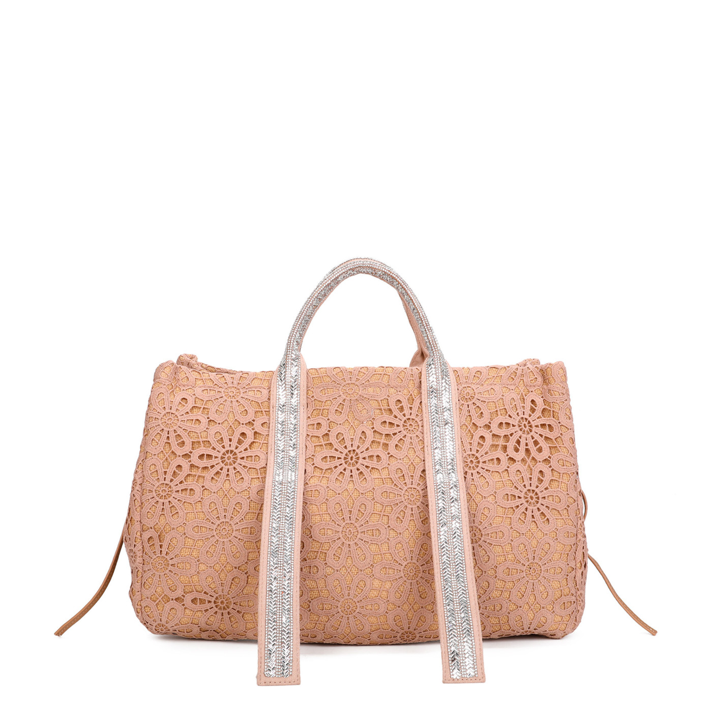 Bolso Shopper con cintas de brillantes