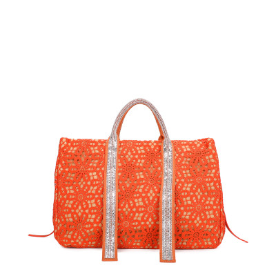 Bolso Shopper con cintas de brillantes