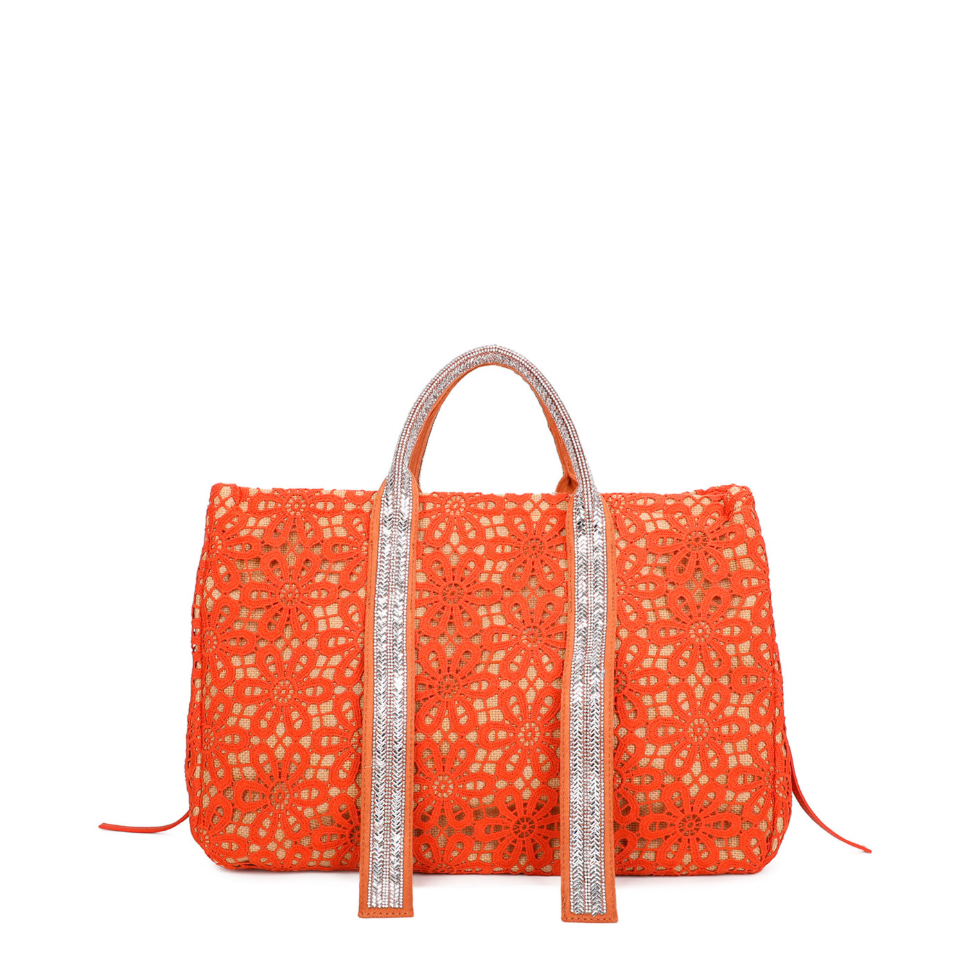 Mala Shopper com fitas de brilhantes