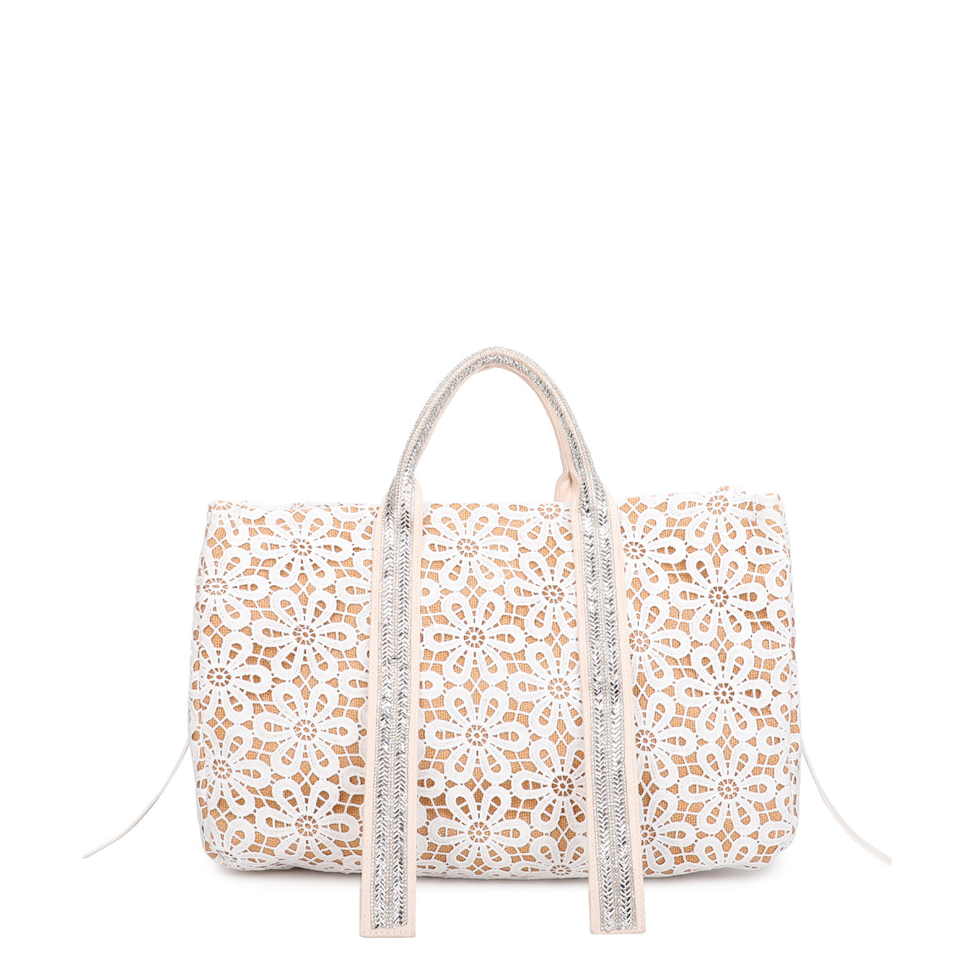 Bolso Shopper con cintas de brillantes