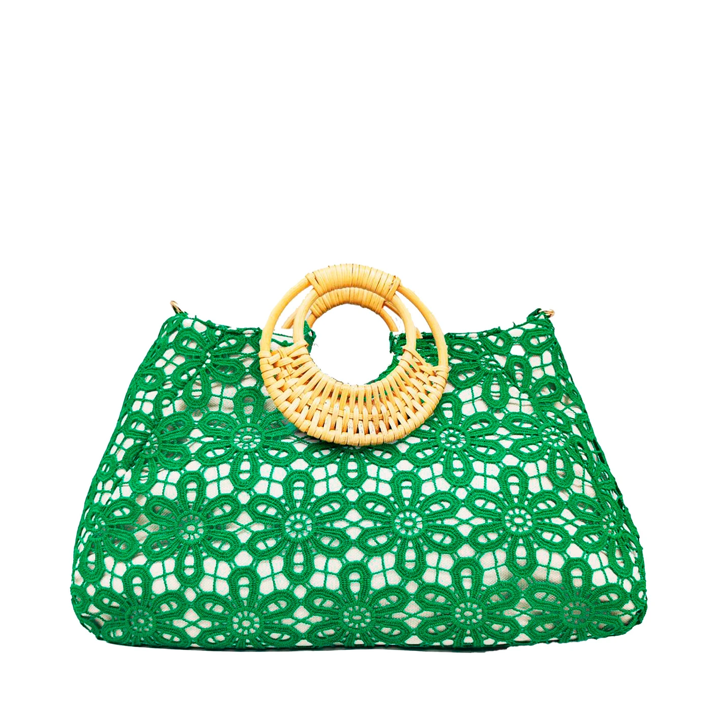 Mala Shopper ráfia com flores