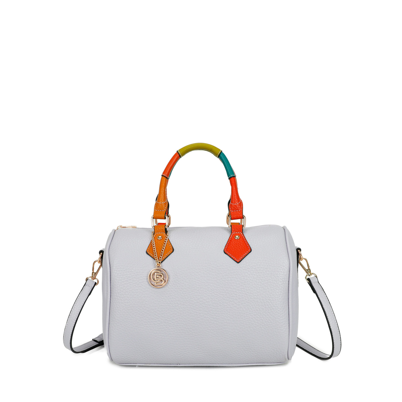 Sac shopper carré multicolore