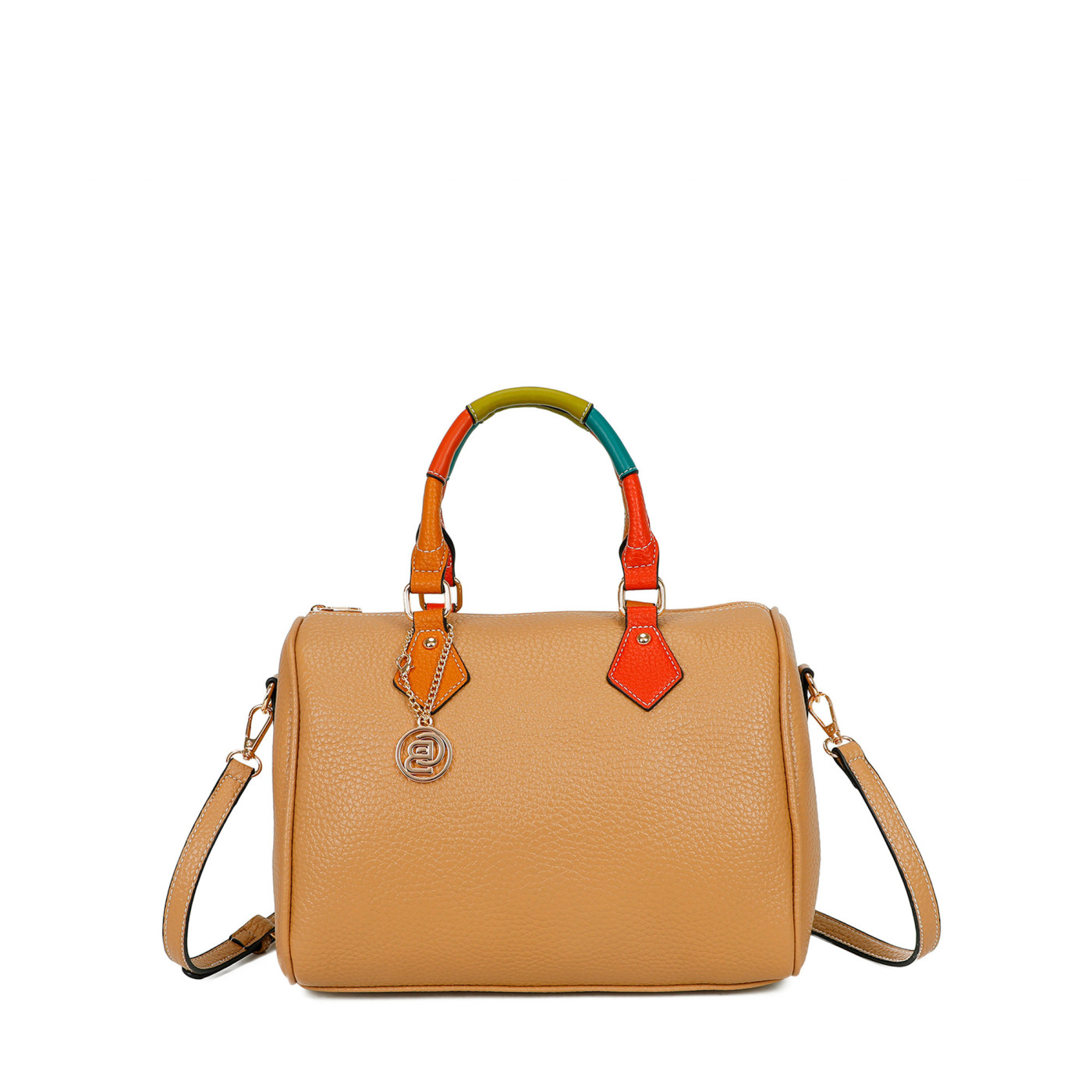 Square multicolored shopper bag