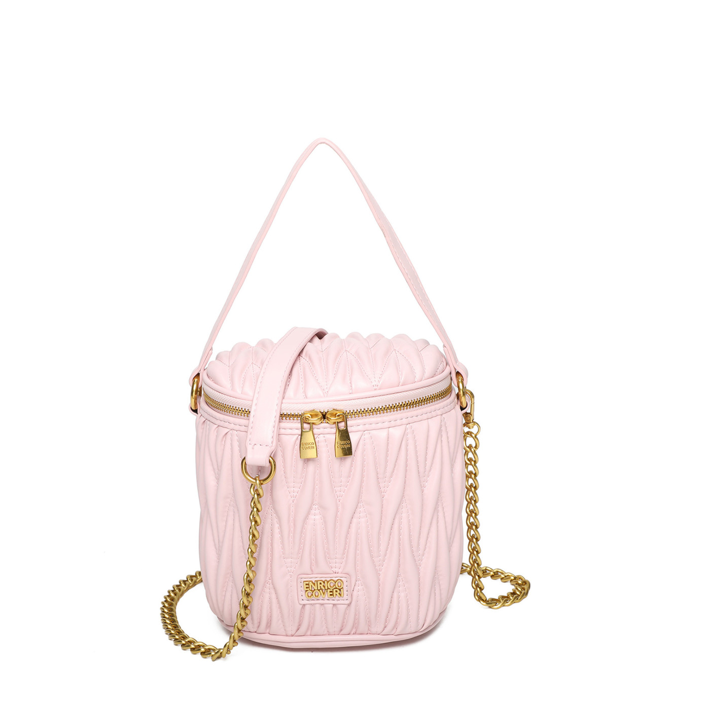 Round handbag with handle