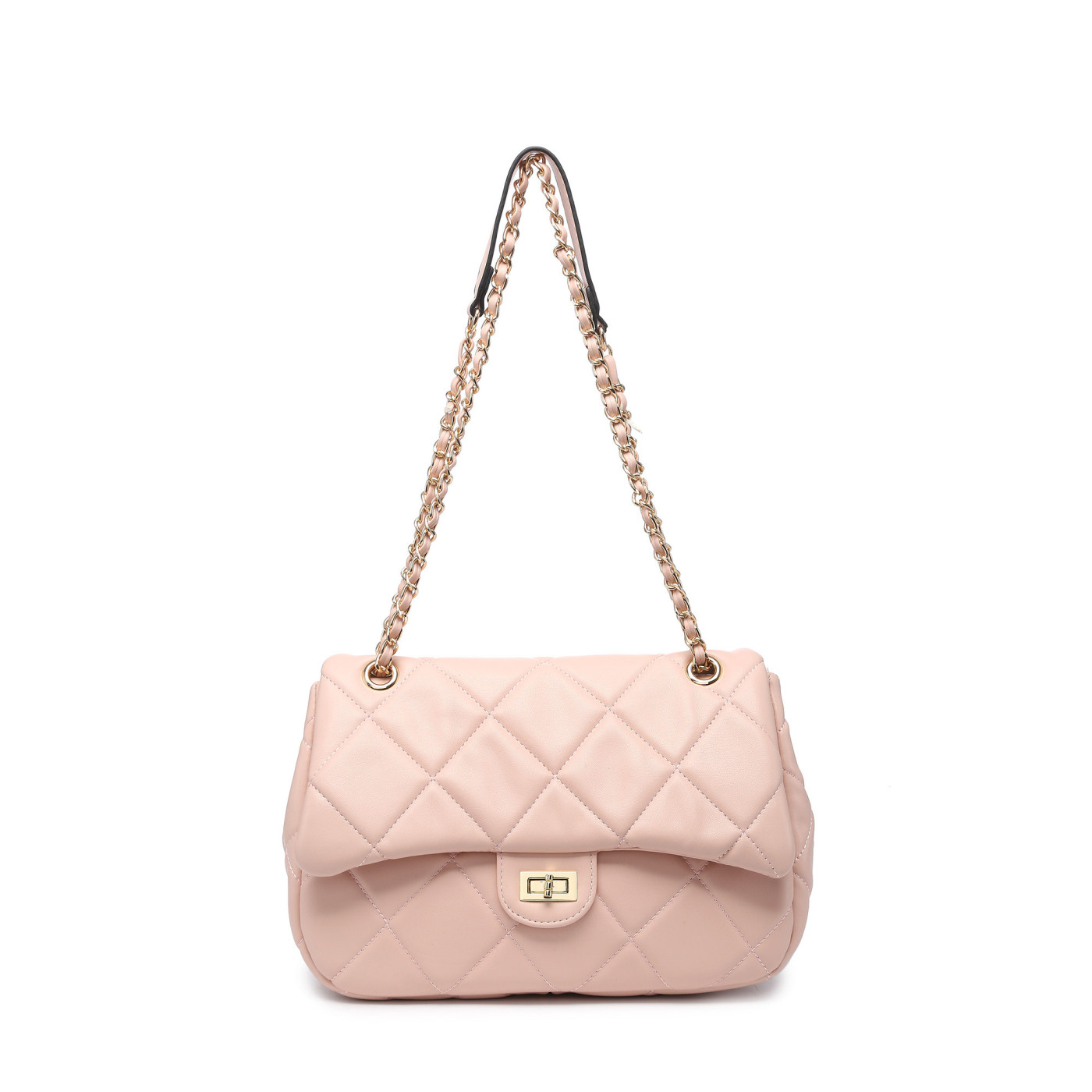 Padded-style shoulder bag