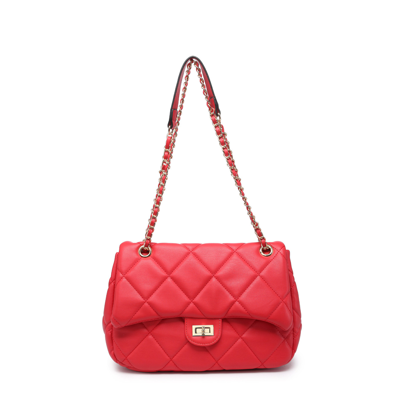 Padded-style shoulder bag