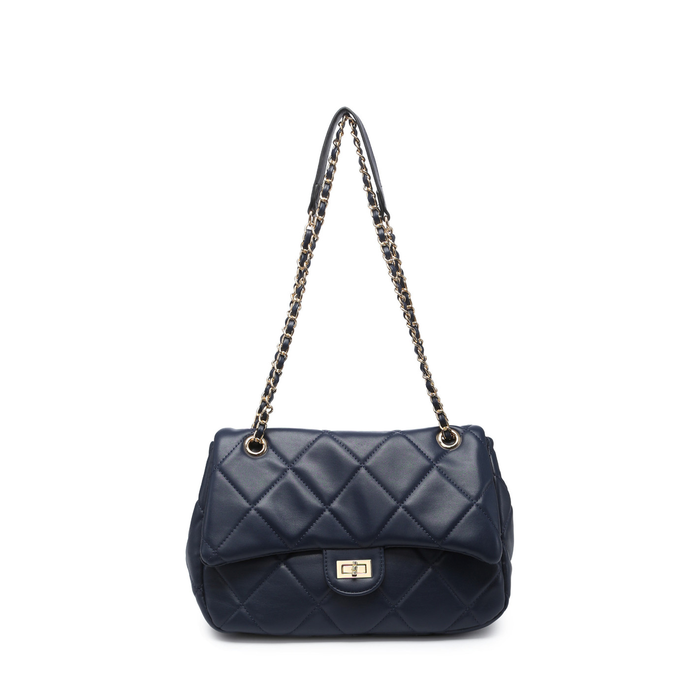 Padded-style shoulder bag