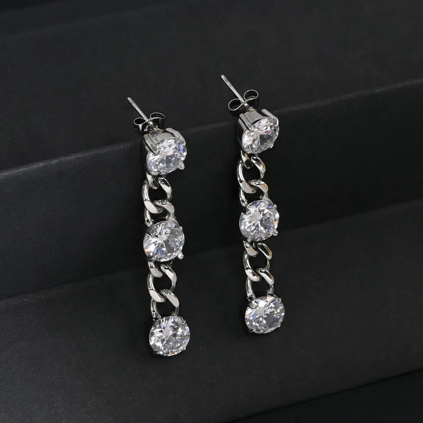 Boucles d'oreilles Prestige avec zircones