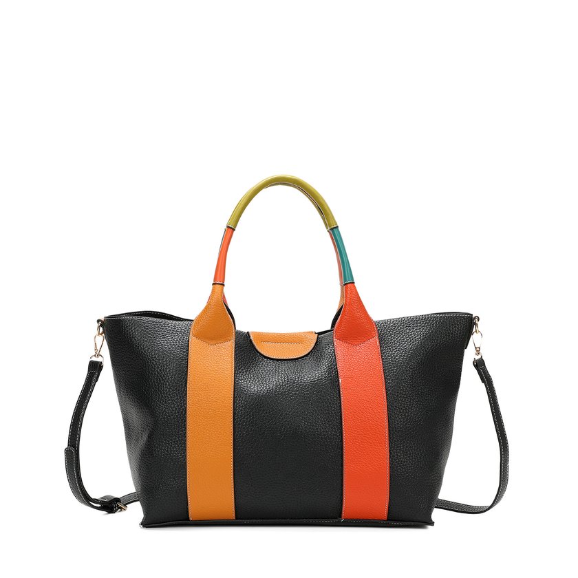 Sac shopper avec poignée multicolore