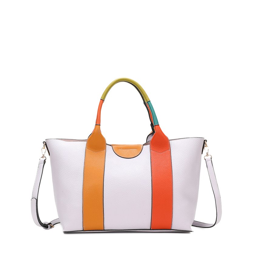 Sac shopper avec poignée multicolore