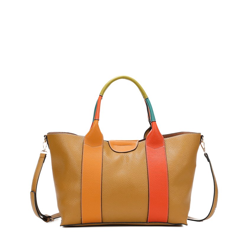 Sac shopper avec poignée multicolore