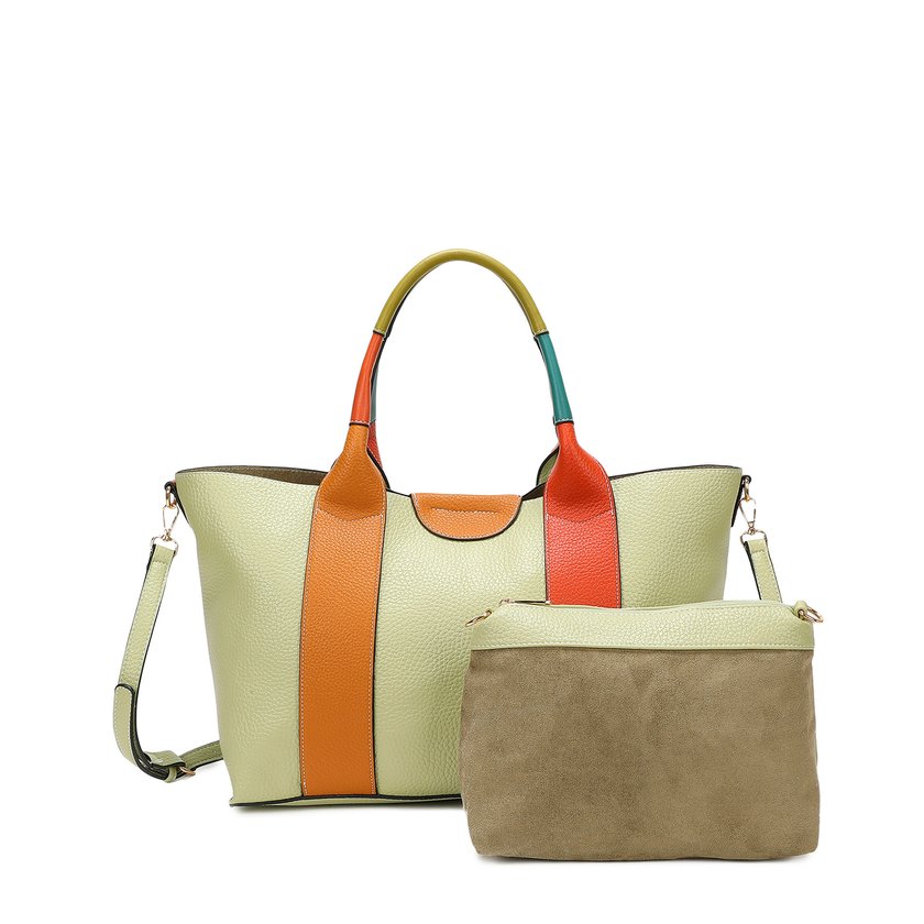 Sac shopper avec poignée multicolore