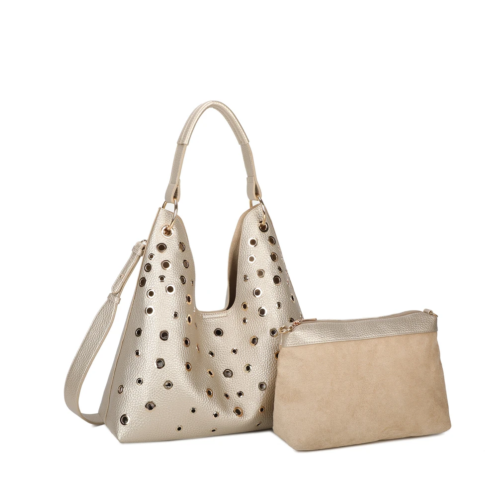 Bolso Shopper de hombro con tachuelas