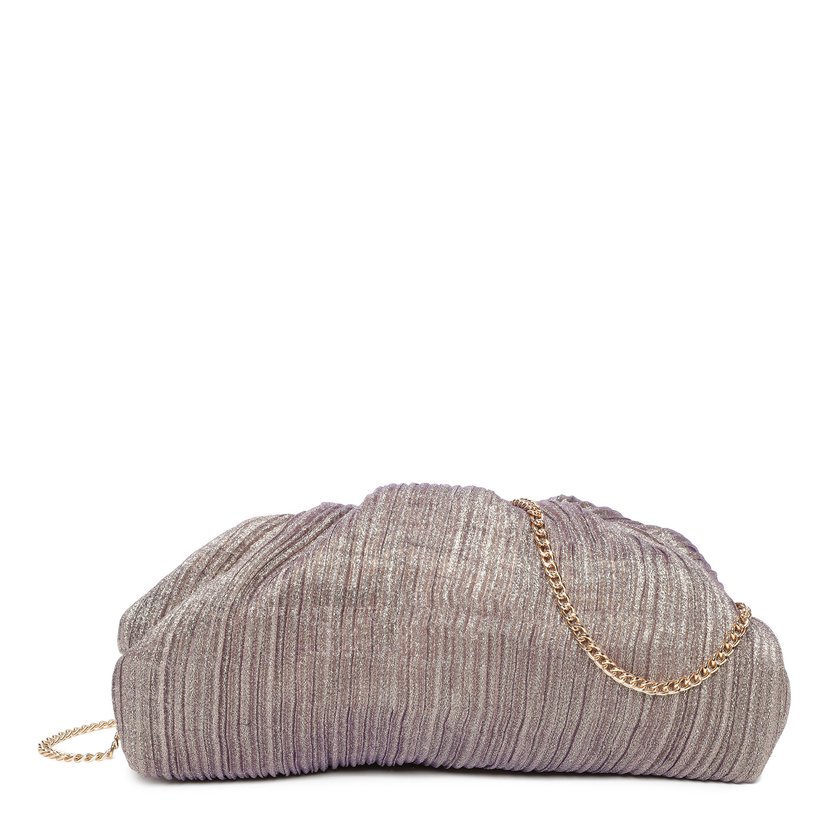 Crossbody bag with shiny fabric