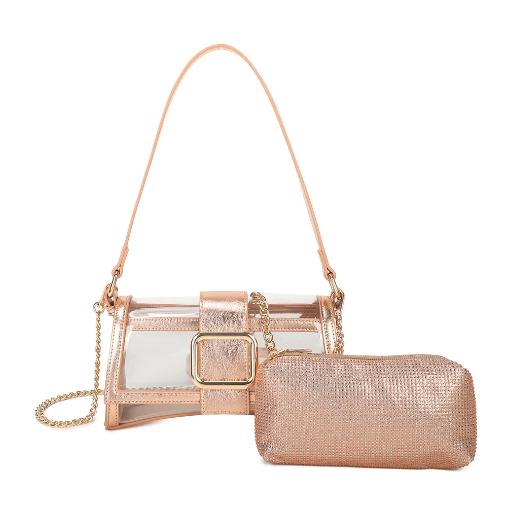 Transparent shoulder bag