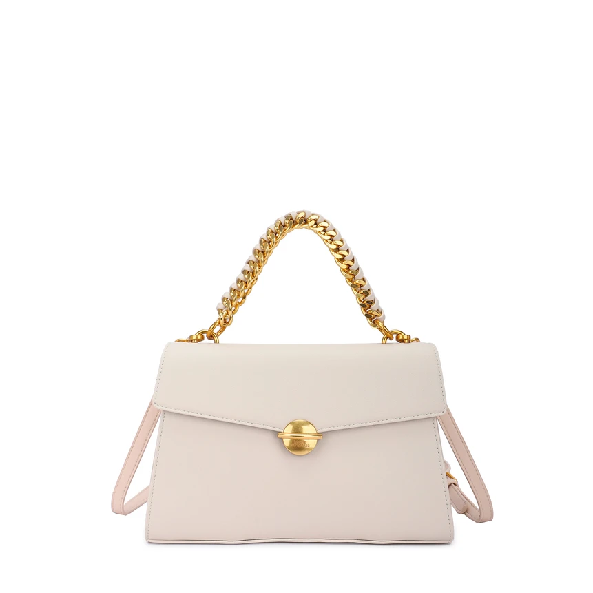 Handbag with golden handle