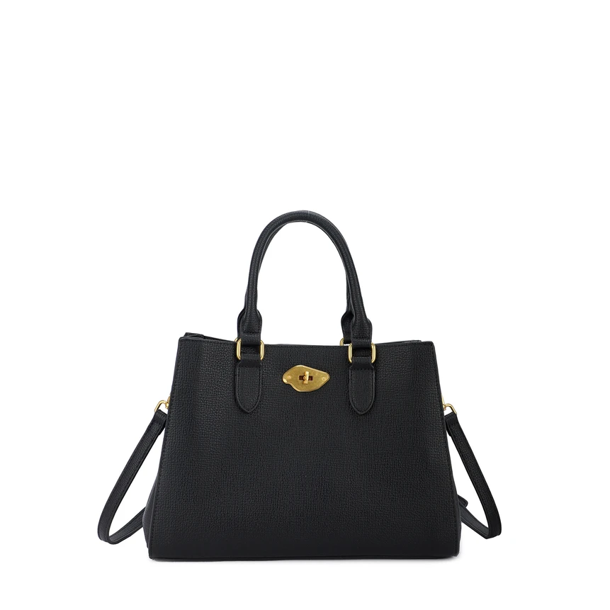 Bolso de mano con cierre irregular