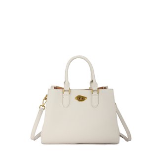 Handbag with irregular clasp