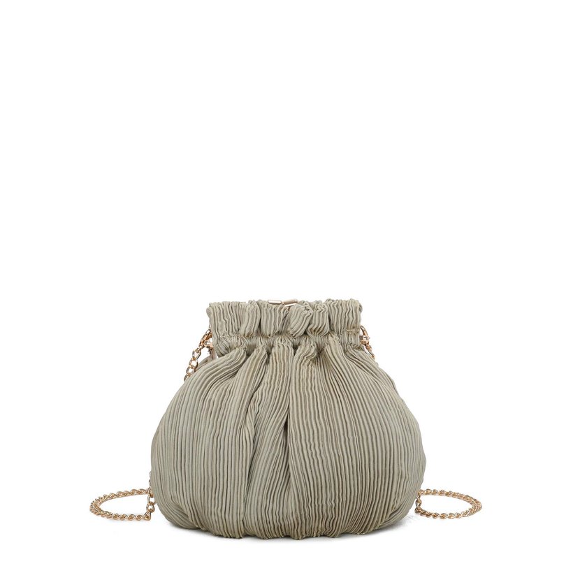 Women's clutch in shiny fabric