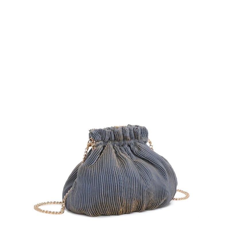 Pochette da donna in tessuto brillante