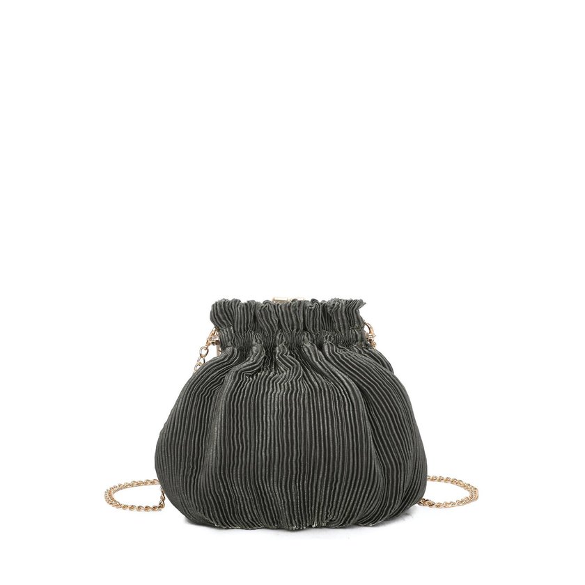 Women's clutch in shiny fabric